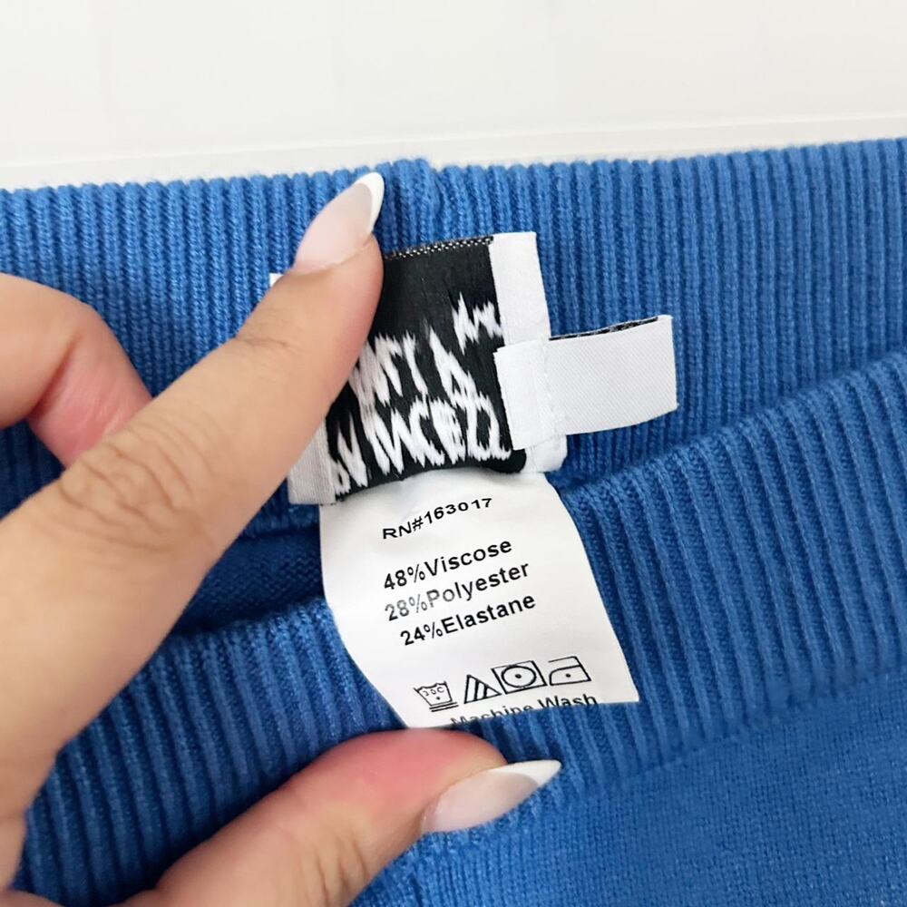 Royal blue high waisted ribbed - Picture 5 of 5